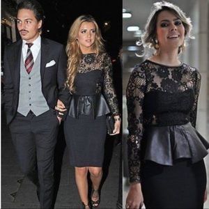 SUPER RARE! Zara leather peplum dress